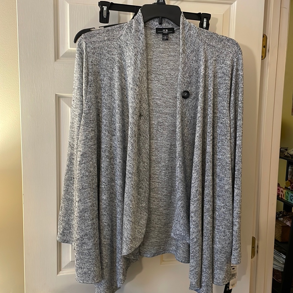 Agb Grey Cardigan Sweater